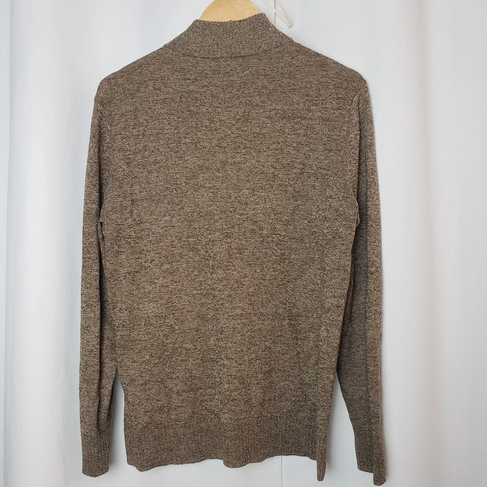 Smartwool Sparwood Mens Size M Quarter Zip Pull Over Sweater Brown Heather - Picture 3 of 9